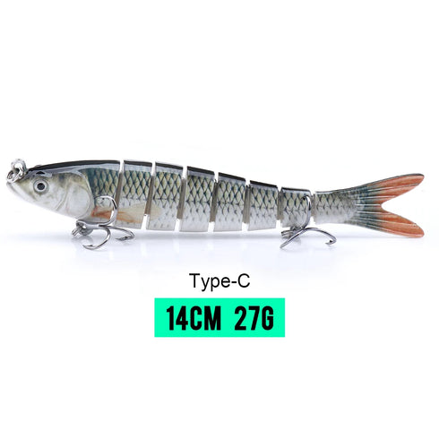 10/14cm Sinking Wobblers Fishing Lures Jointed Crankbait Swimbait 8 Segment Hard Artificial Bait For Fishing Tackle Lure